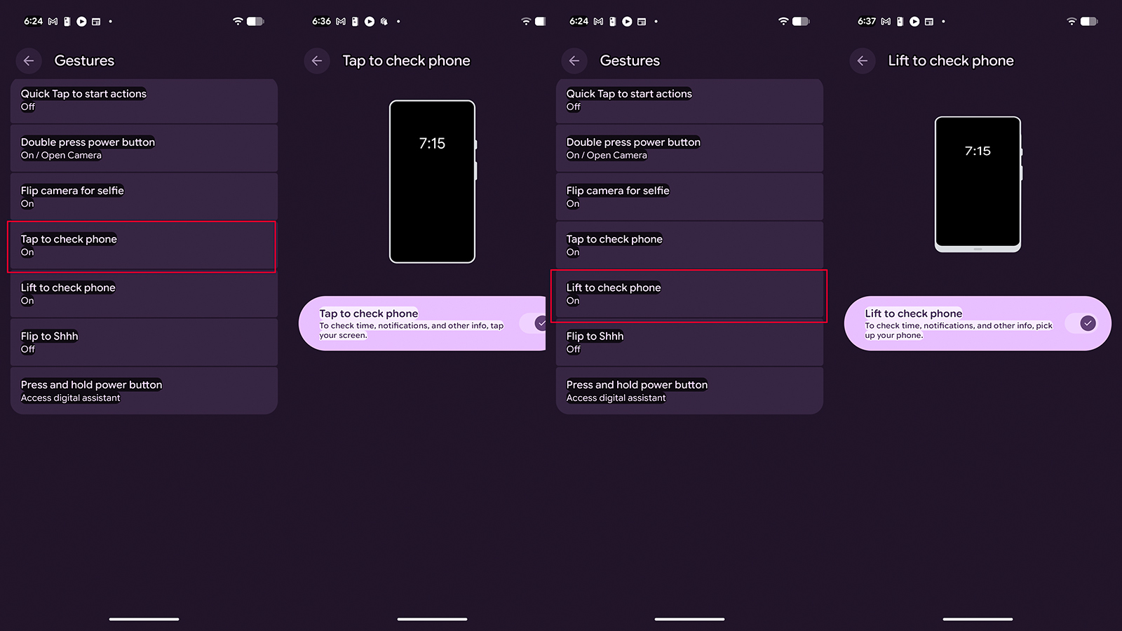 Google Pixel gestures