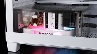 Corsair Seethrough power suppy in a white PC case (HX1000i SHIFT CRYSTAL)