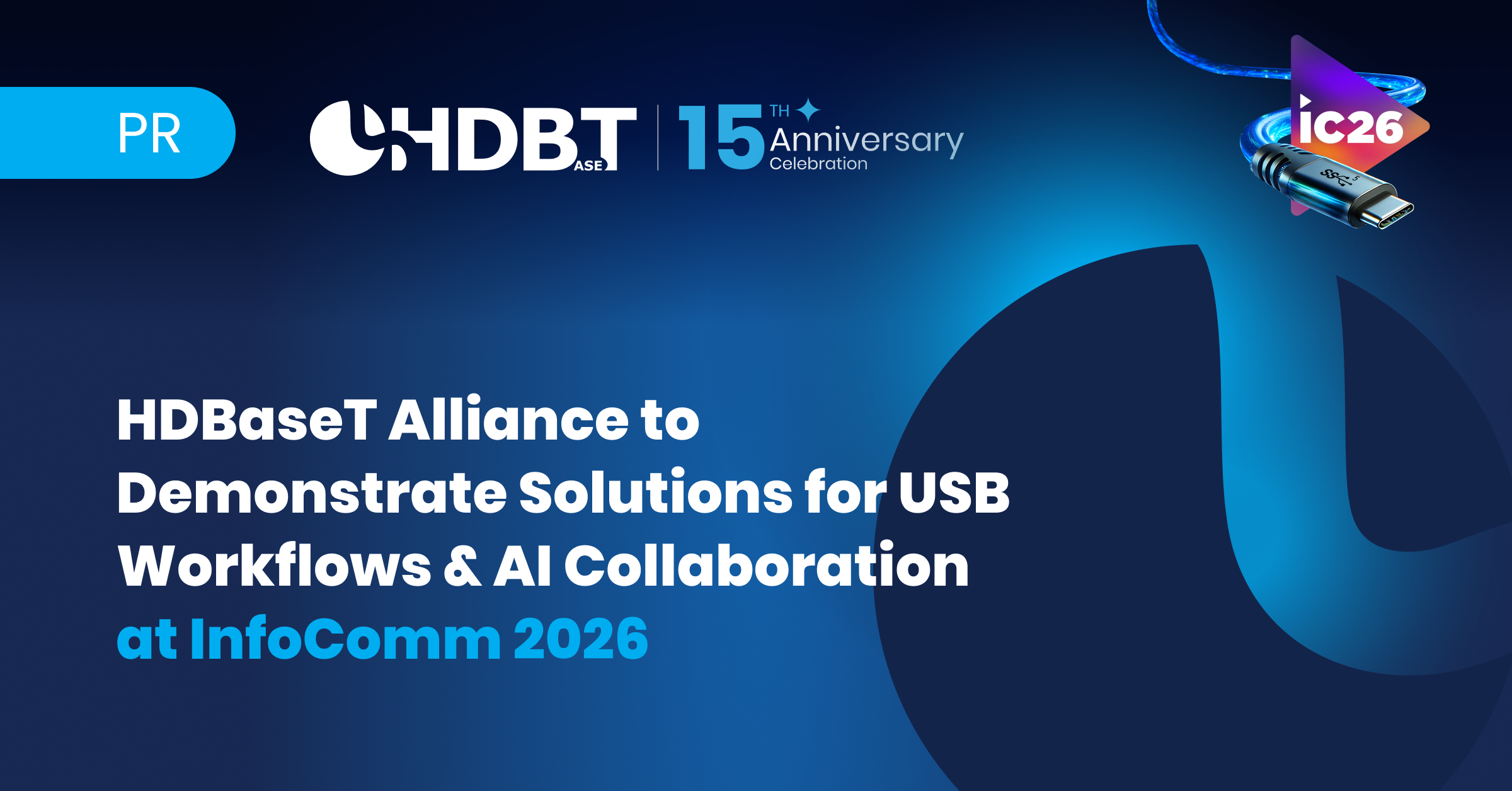 The HDBaseT Alliance InfoComm 2026 banner.