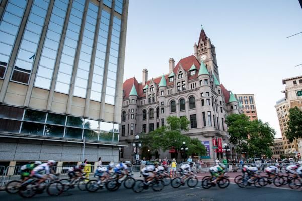 Old and new architecture in downtown Saint Paul.