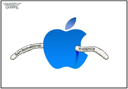 Editorial Cartoon U.S. San Bernadino Apple