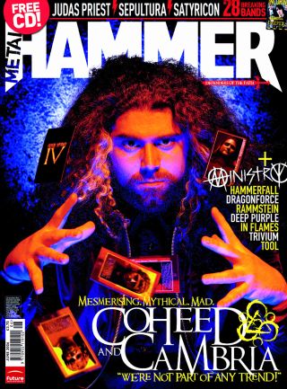 The cover of Metal Hammer issue 153 featuring Coheed & Cambria’s Claudio Sanchez