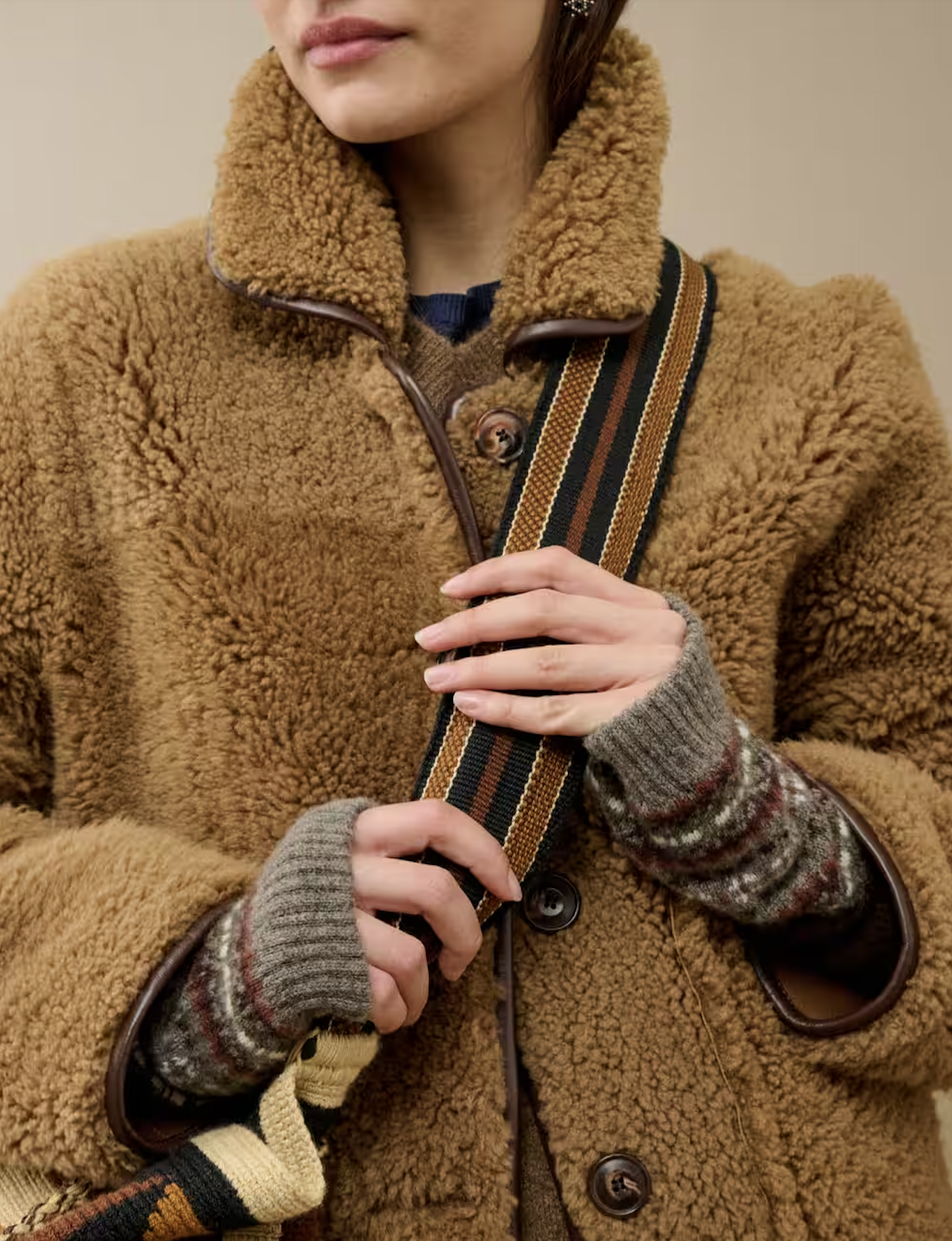 Brora, Women's Cashmere Folk Wristwarmers