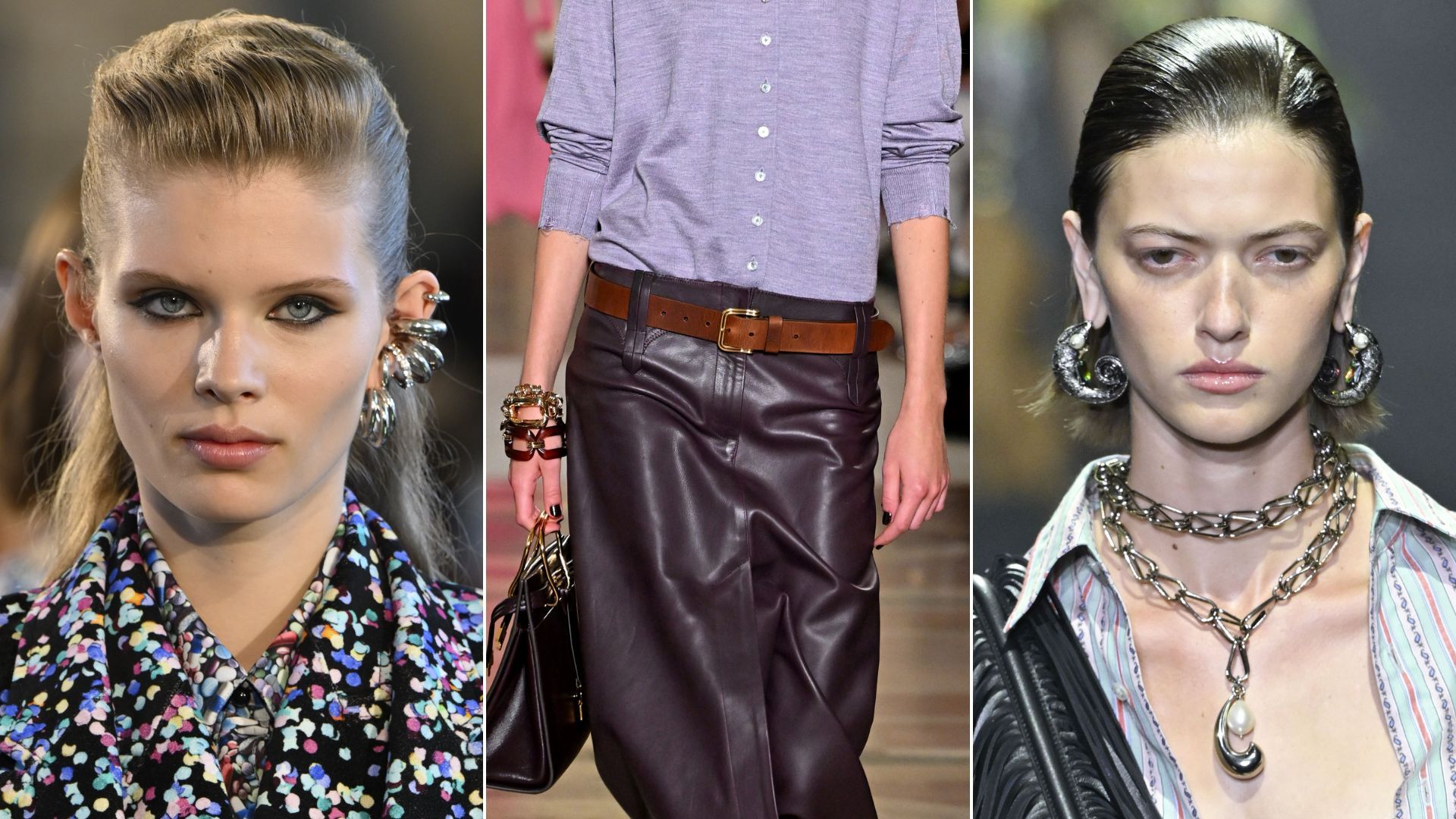 Modelli indossano gioielli sovrapposti sul catwalk primavera/estate 2026