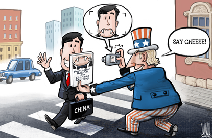 Political Cartoon World China coronavirus U.S. demonizing