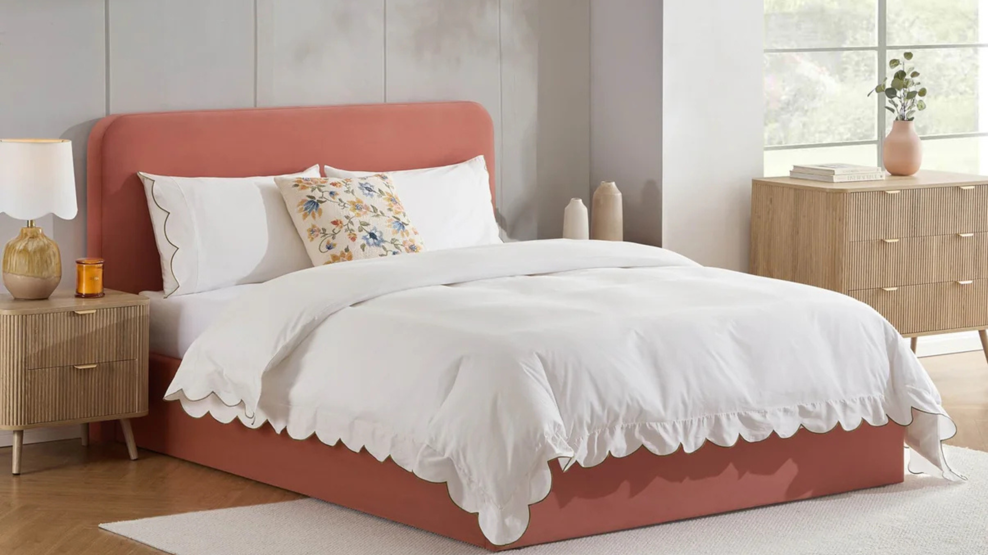 DUSK Ascot Ottoman bed in apricot