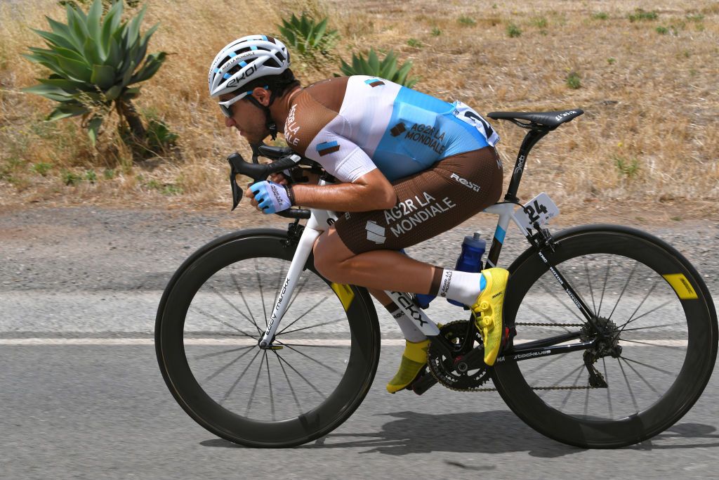 AG2R La Mondiale’s Axel Domont on the attack during stage 5 of the 2020 Tour Down Under