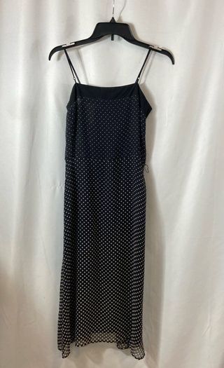 Nwt White House Black Market Womens Black Silk Polka Dot Fit & Flare Dress Sz 4