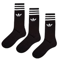 Adidas Originals adicolor Trefoil 3 pack Black Socks: was £15, now £12 at ASOS