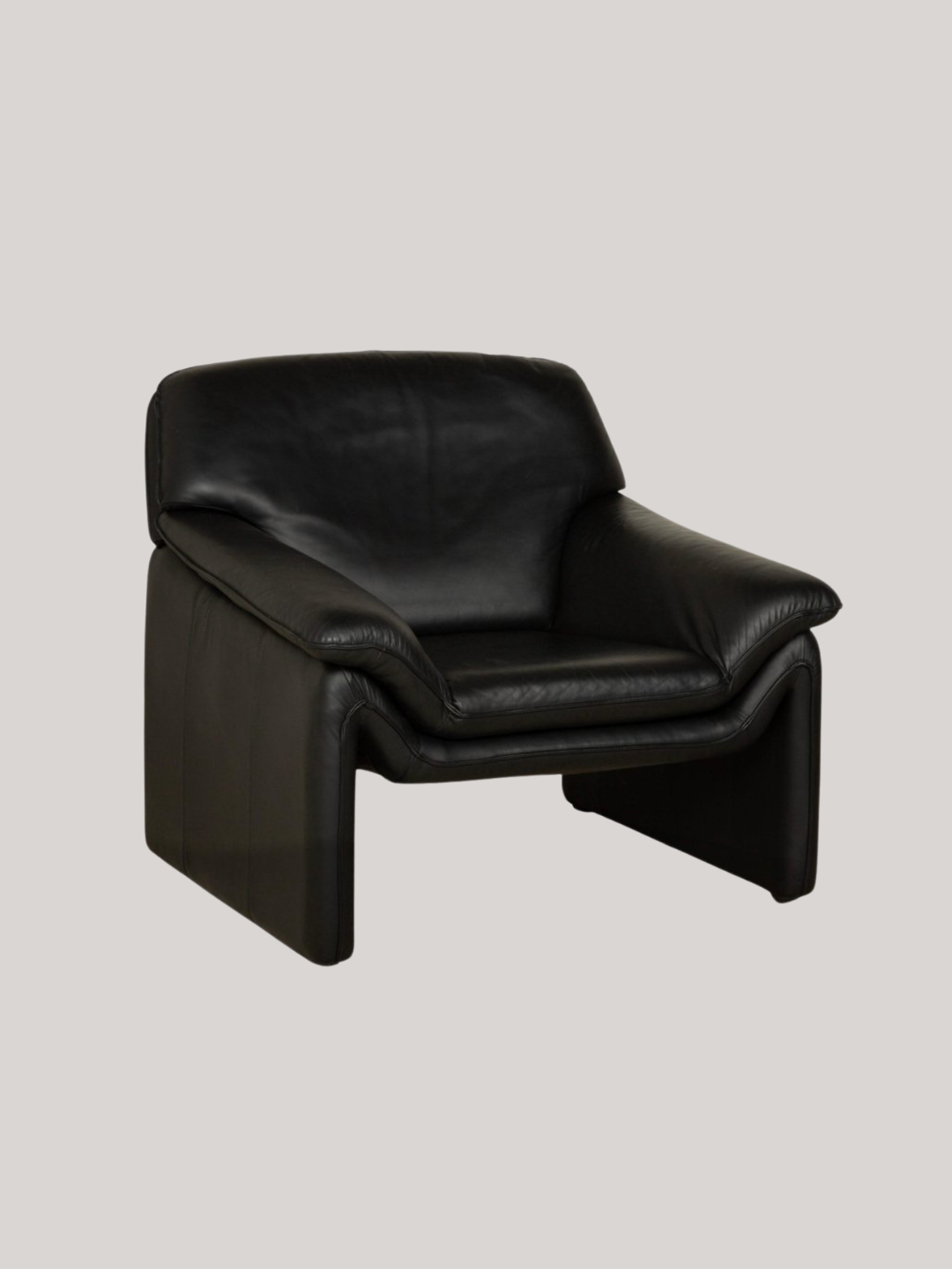 pamono.co.uk, Leather Chair in Black From Lauuser
