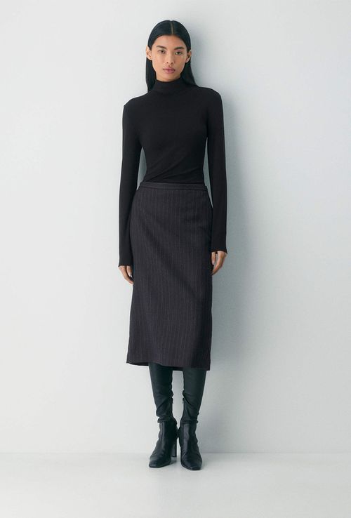 Stiletto Wool Skirt