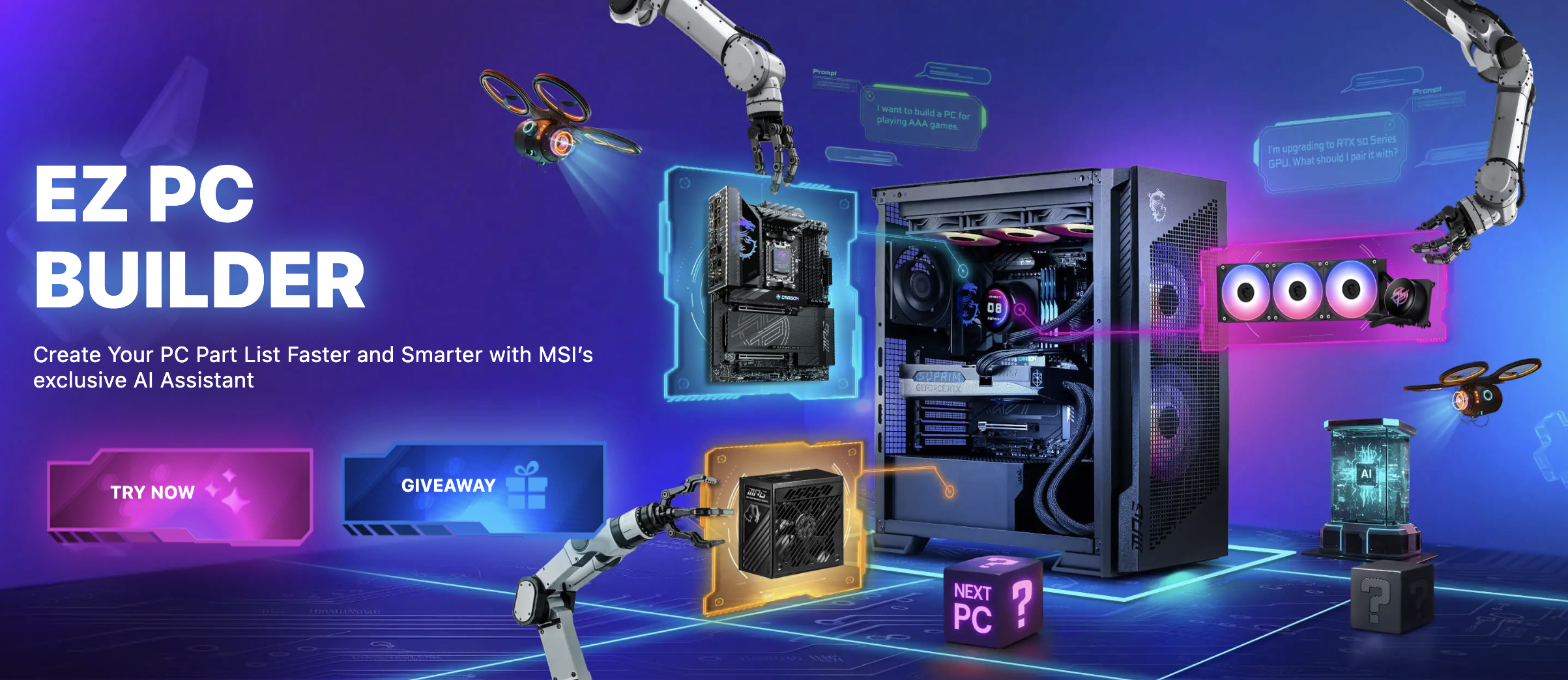 MSI's new AI-powered PC building assistant recommends the 9800X3D as a budget CPU — EZ PC Builder spec'd out over $1,700 of parts for a $1,000 build
