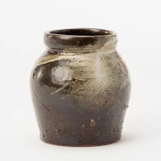 Dark Glazed Ceramic Vase