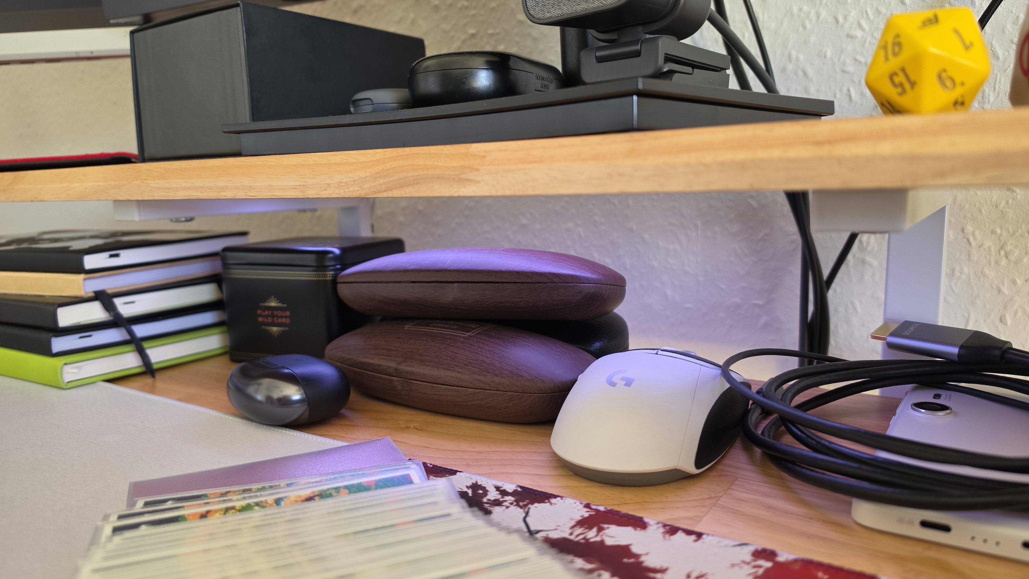 The Eureka Ergonomic Aero Pro's undershelf lighting