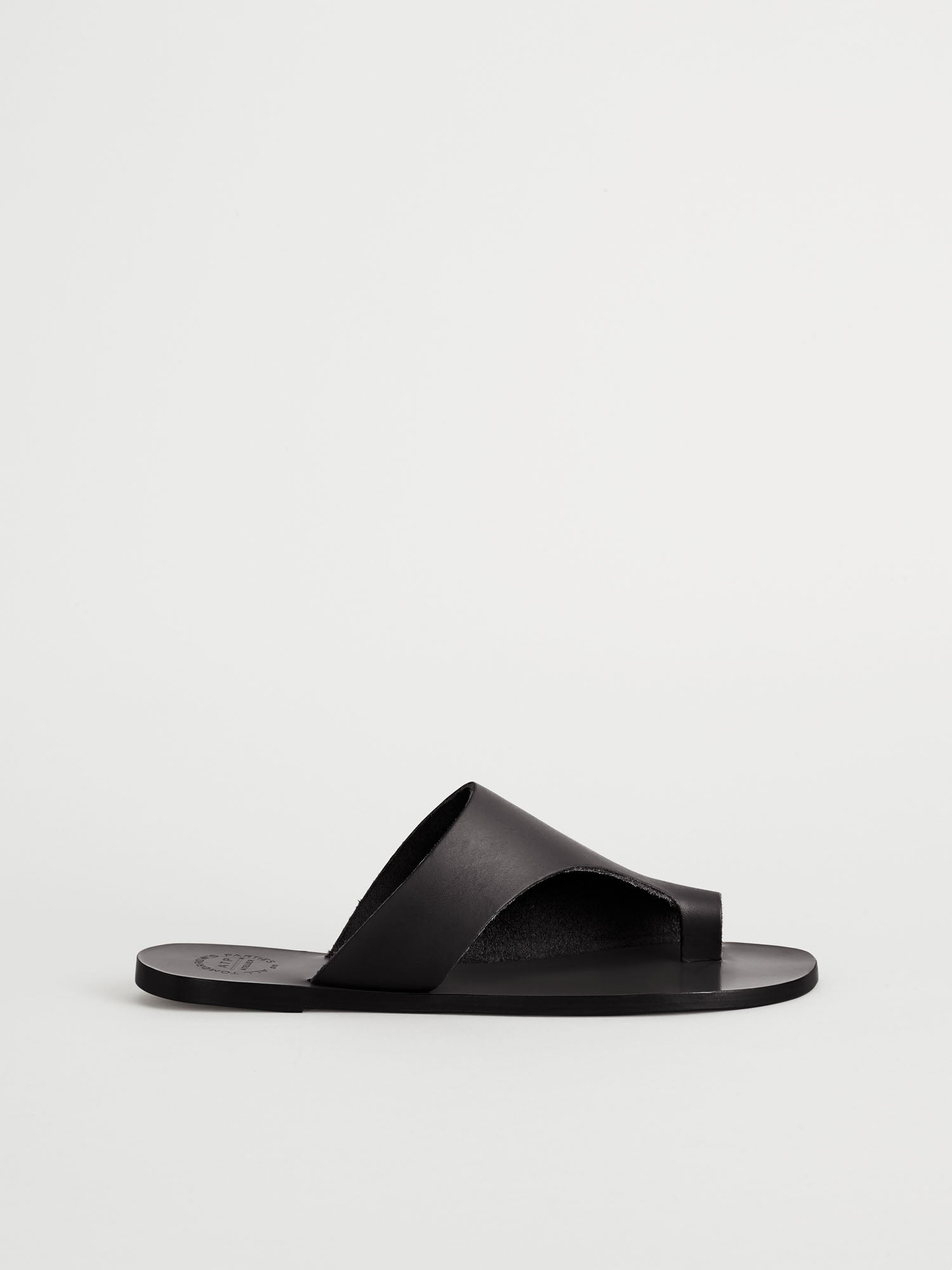 Rosa Black Leather Cutout Sandals