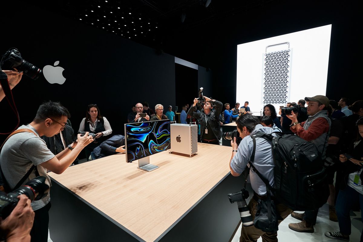 WWDC 2019 Mac Pro and display area