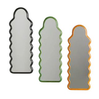 Wavy wall mirror in three different colors