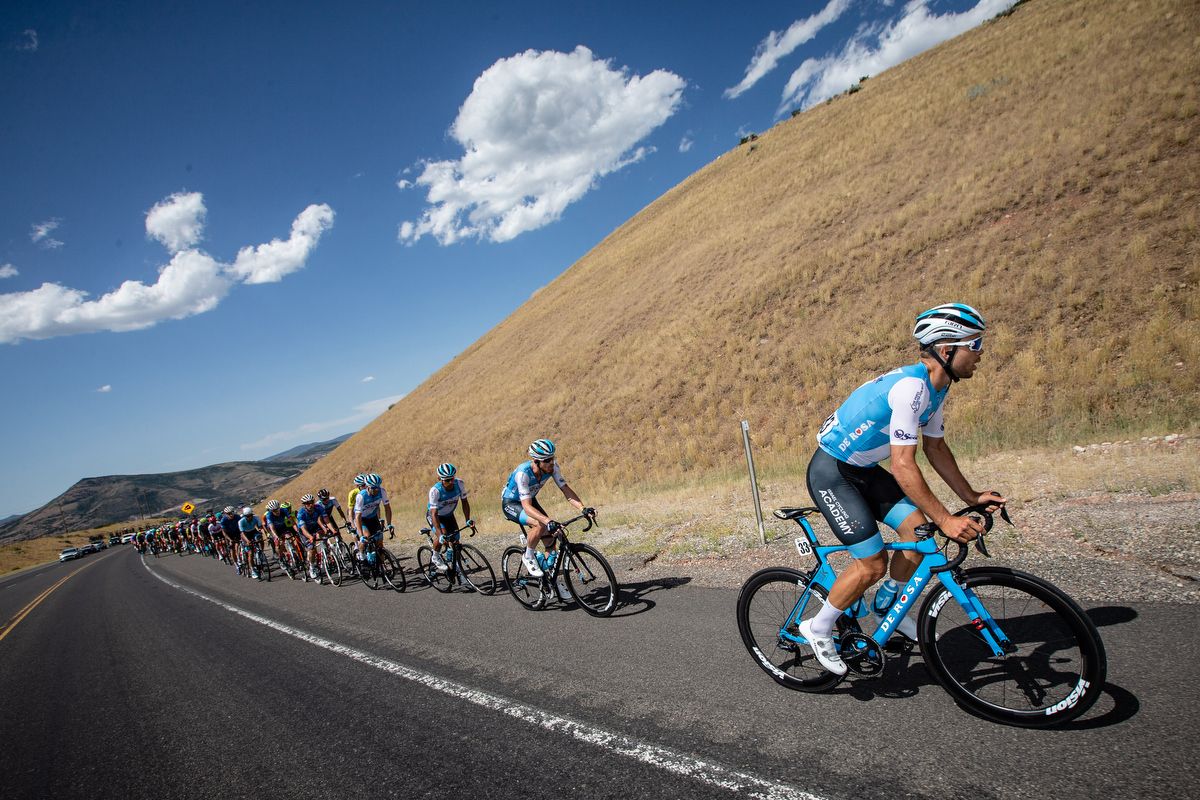 Israel Cycling Academy lined out the peloton