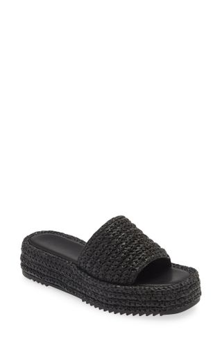 Open Edit, Gisella Platform Slide Sandal in black