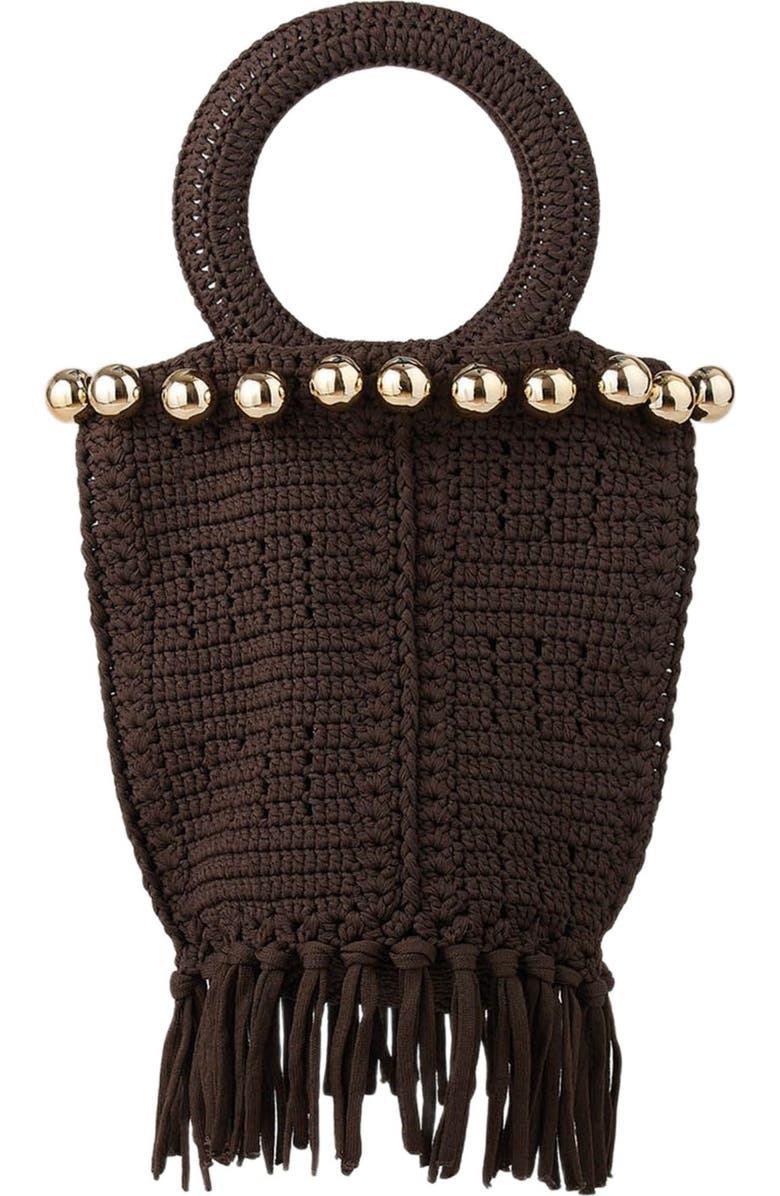 Small Beaded Fringed Crochet Bag