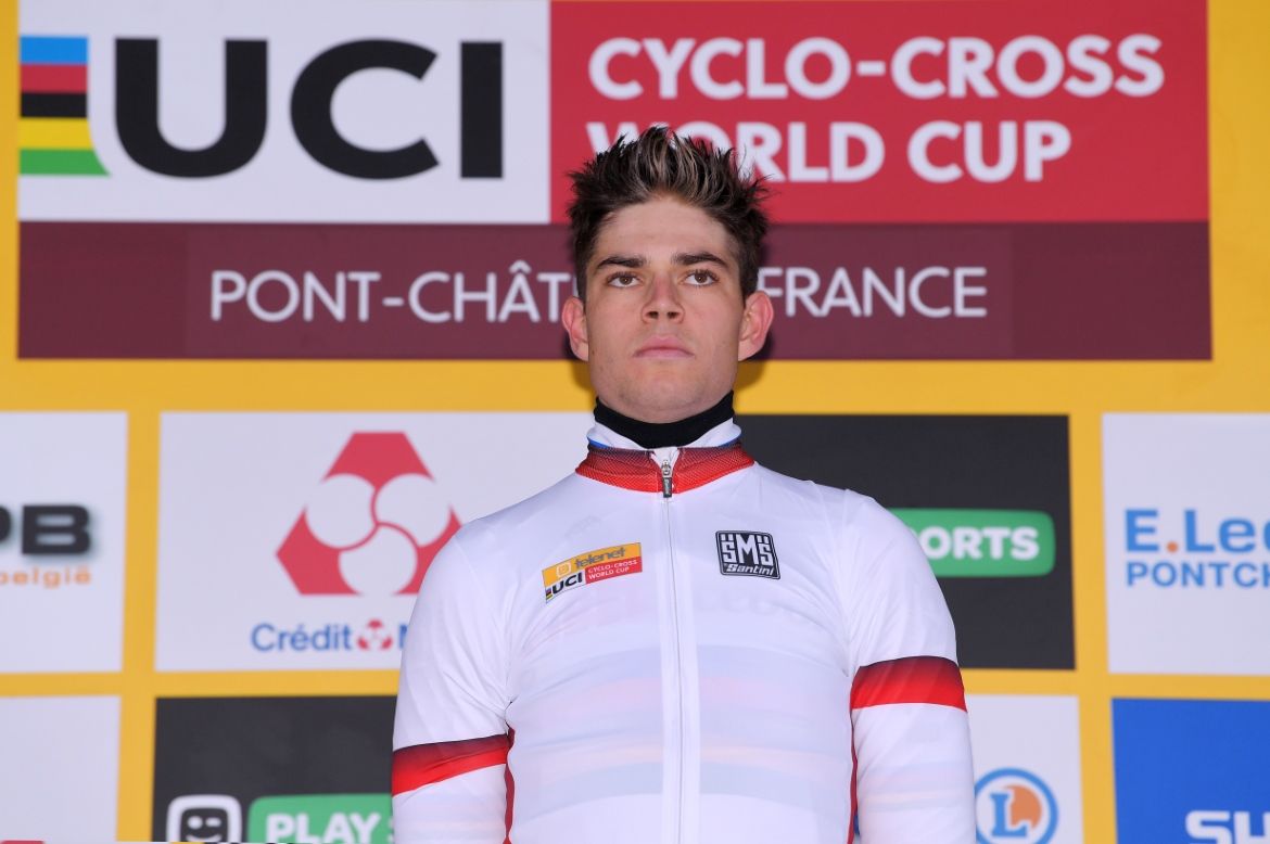 Van Aert on the podium