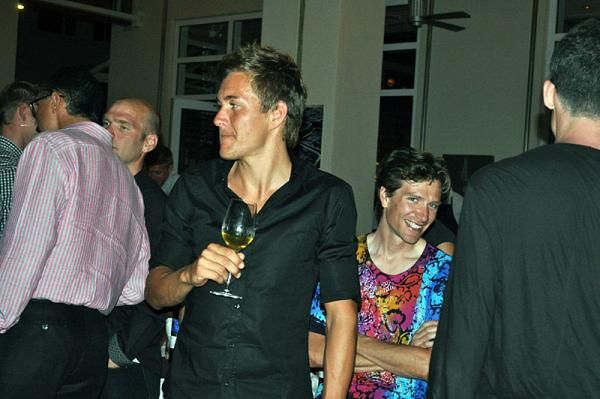 Heinrich Haussler and Dave Zabriskie enjoying themselves at Abacus