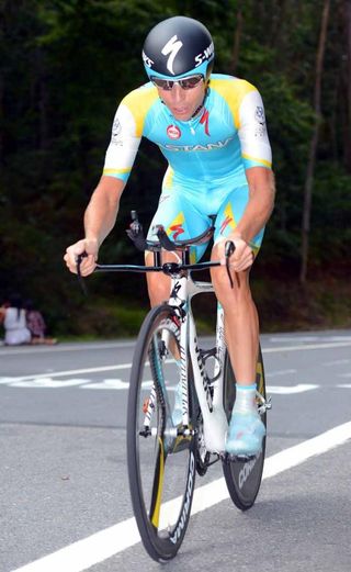 Fredrik Kessiakoff (Astana) rides to victory at the Vuelta a Espana.