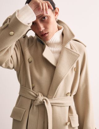 Pure Wool Wrap Coat