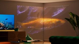 Twinkly Matrix smart curtain living room setup
