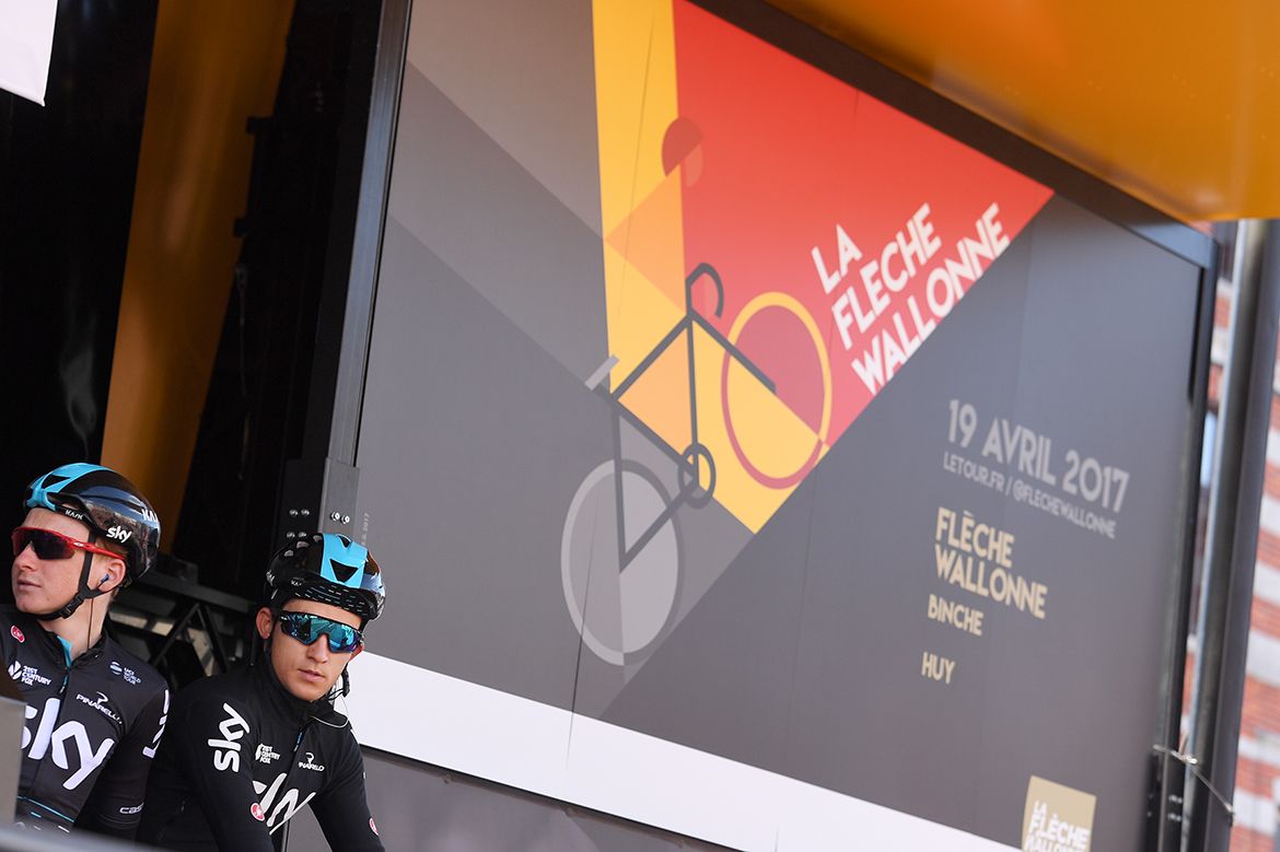 Michal Kwiatkowski ahead of La Fl&egrave;che Wallonne