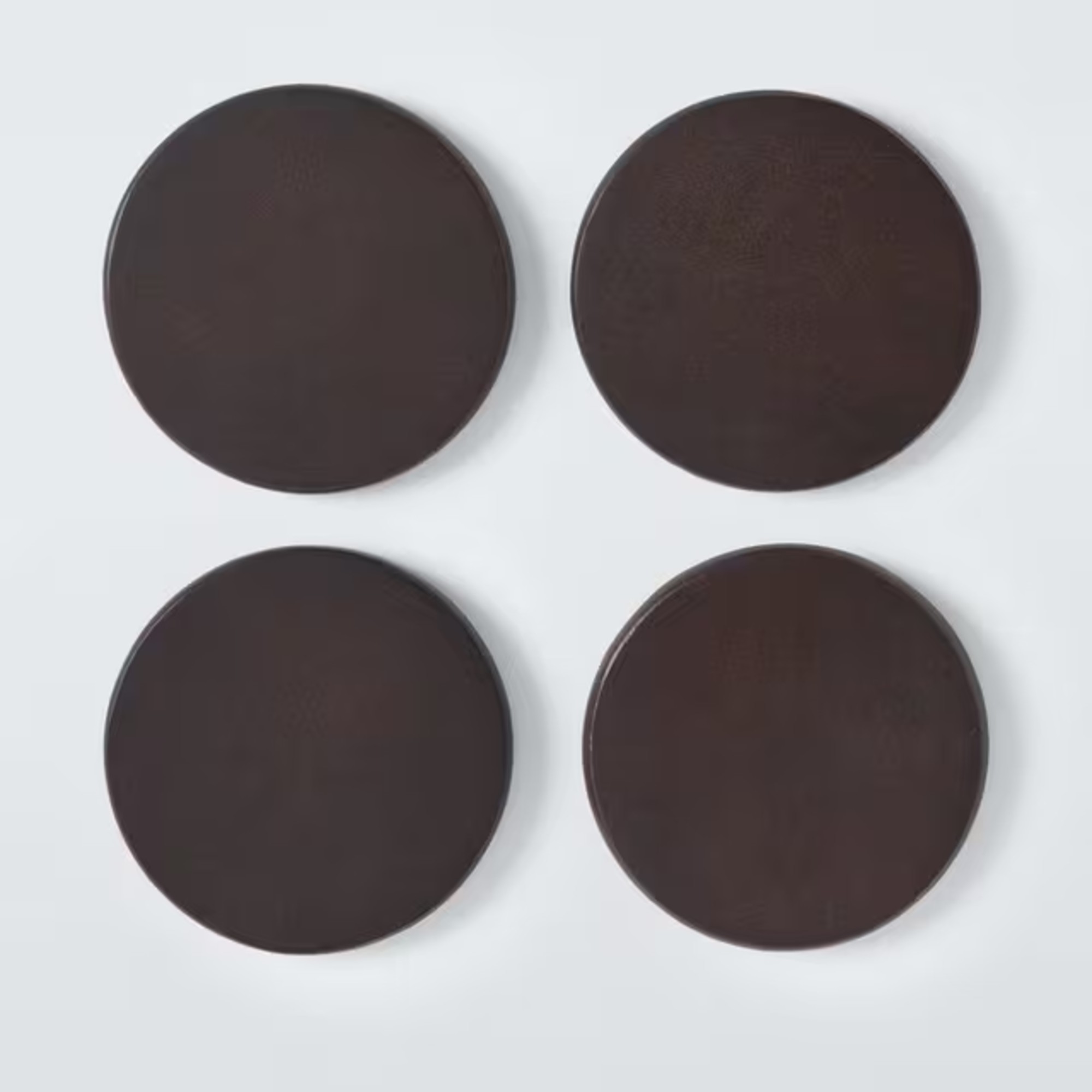 John Lewis Round Coasters, Set of 4, FSC-Certified (Mango Wood), Cocoa