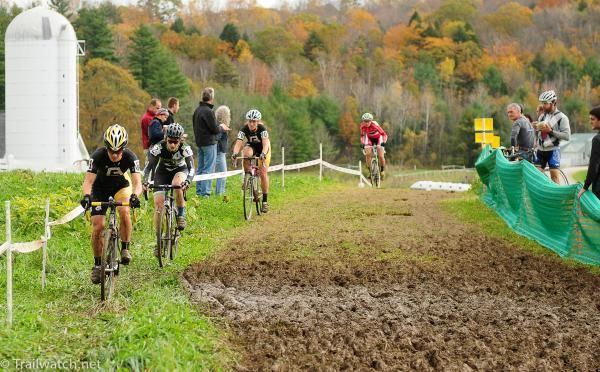 The course was widened just before the women