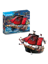 Playmobil Pirates Large Floating Pirate Ship With Cannon - WAS