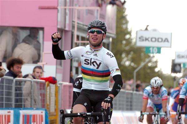 Cavendish made up for the disappointment of being pipped in stage two of last year's Giro