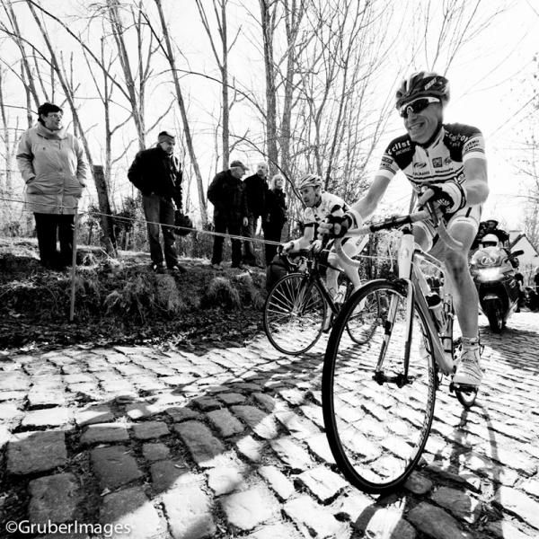 A Vanconsoleil rider grits his teeth on one of the bergs