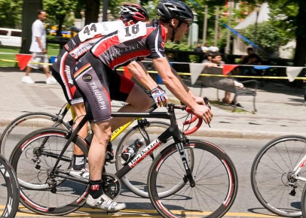 Owner of Van Dessel bicycles, Edwin Bull, rides his own machine to a solid thirteenth place.