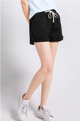 Best Linen Shorts 2023 | Vcansion Women's Casual Cotton Elastic Waist Linen Shorts Drawstring Summer Beach with Pockets