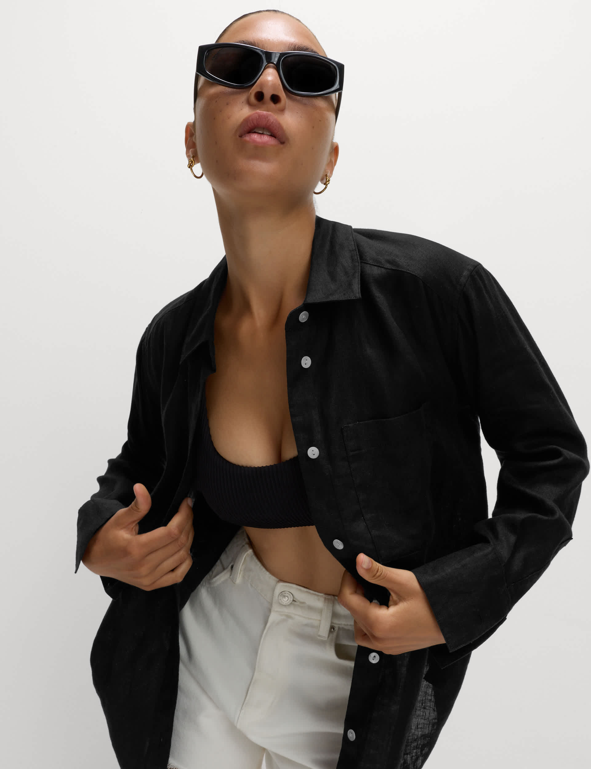 Pure Linen Oversized Girlfriend Style Shirt