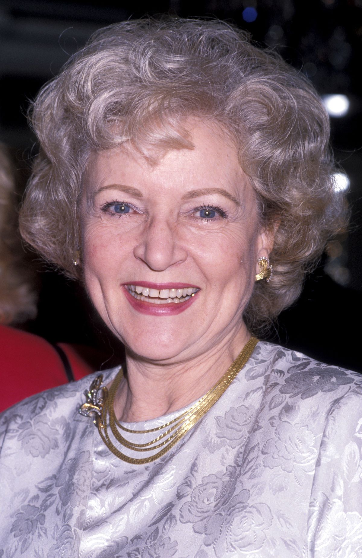 Betty White during The Golden Girls 100th episode celebration in 1989