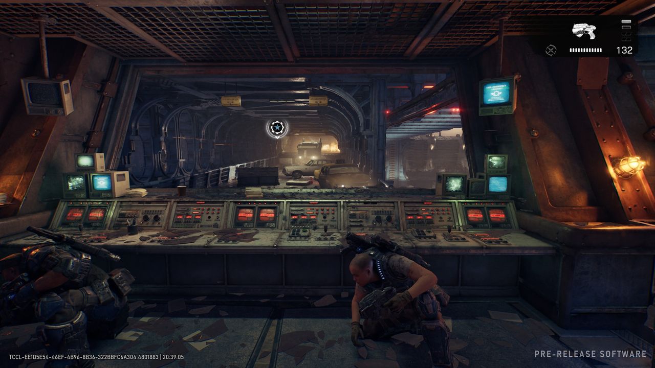 A screenshot from our Gears of War E-Day hands-on built on PC.