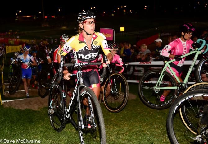 Meredith Miller (Noosa Pro Team) raced a tactically brilliant race and was never more than a couple bike lengths from the leader