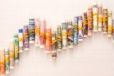 Strong Currency concept with different bills