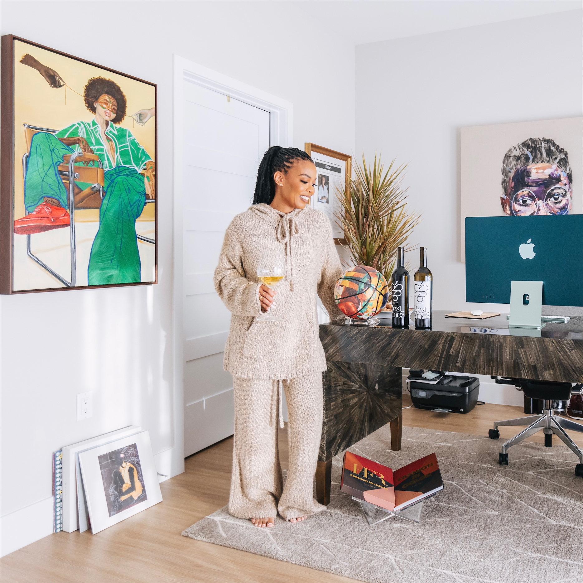 Ingrid Best standing in her office.