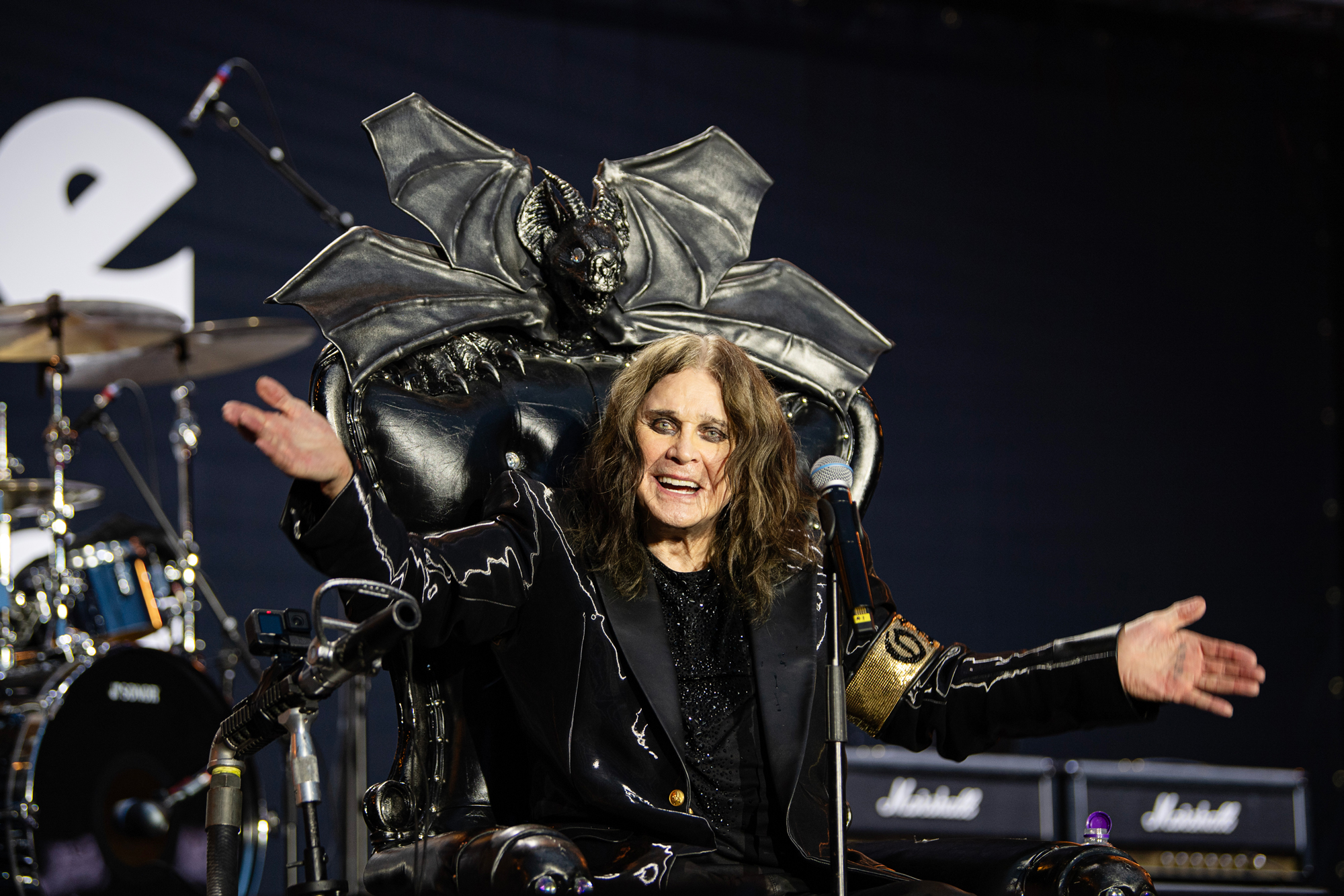 Ozzy Osbourne sat down for the performance but was in fine voice