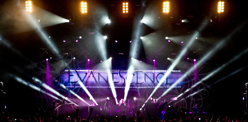 Clay Paky Sharpys on Evanescence Tour