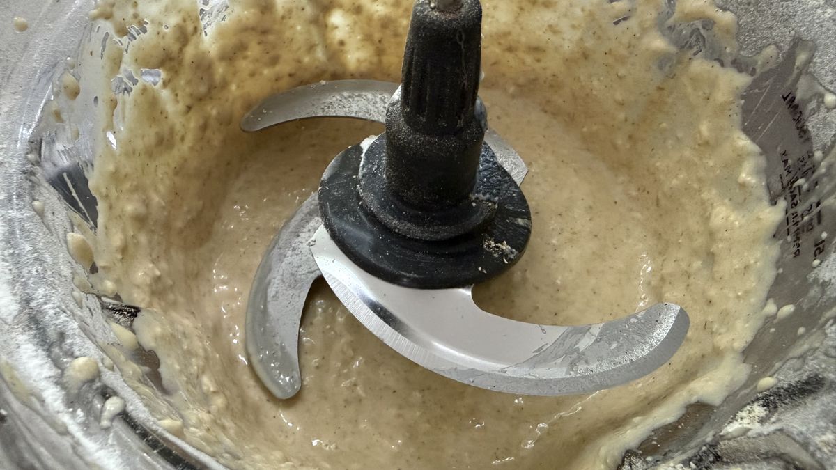 Ninja CrushBOSS blending pancake batter