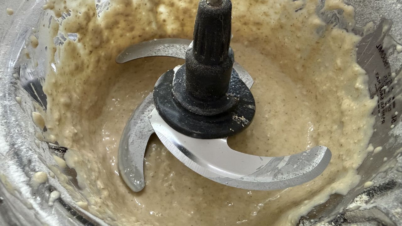 Ninja CrushBOSS blending pancake batter