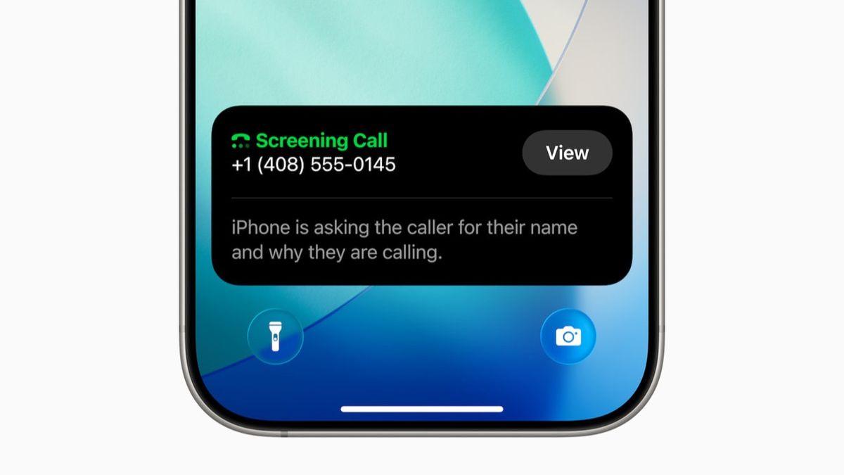 A screen calling pop up on an iPhone screen