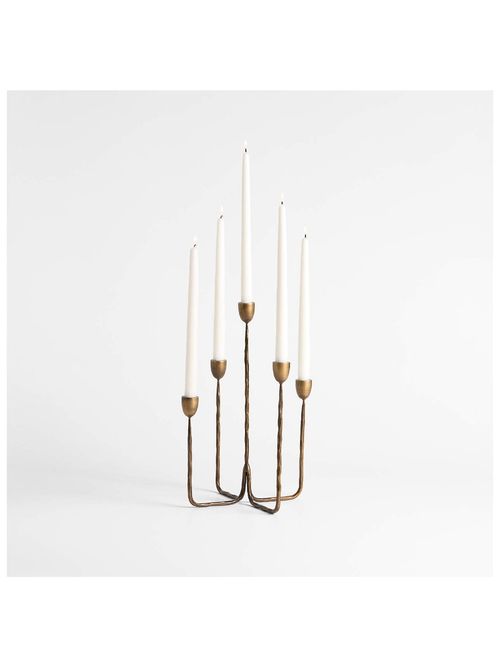 Barteau Antique Brass Candelabra