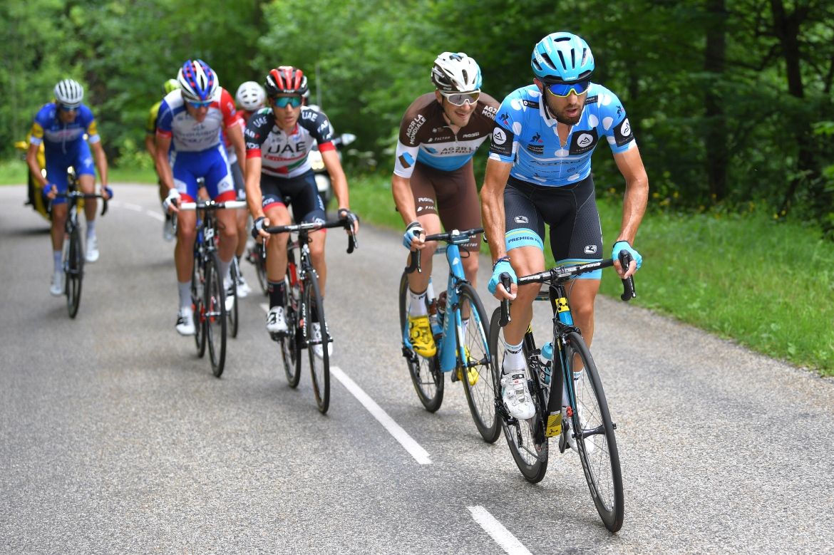 Dario Cataldo (Astana) in the mountains jersey